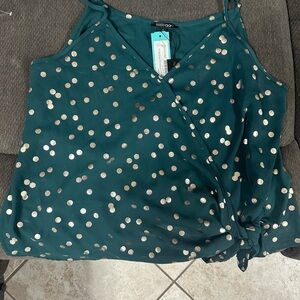 Papermoon Teal Polka Dot Camisole